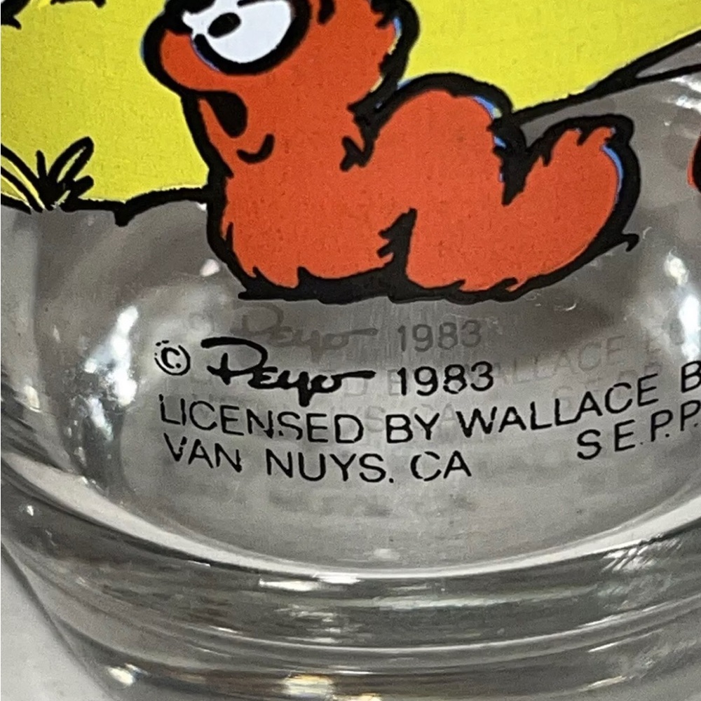 Smurf Hardee’s party, drinking glass, clumsy vintage, 1983 retro - Picture 5 of 5